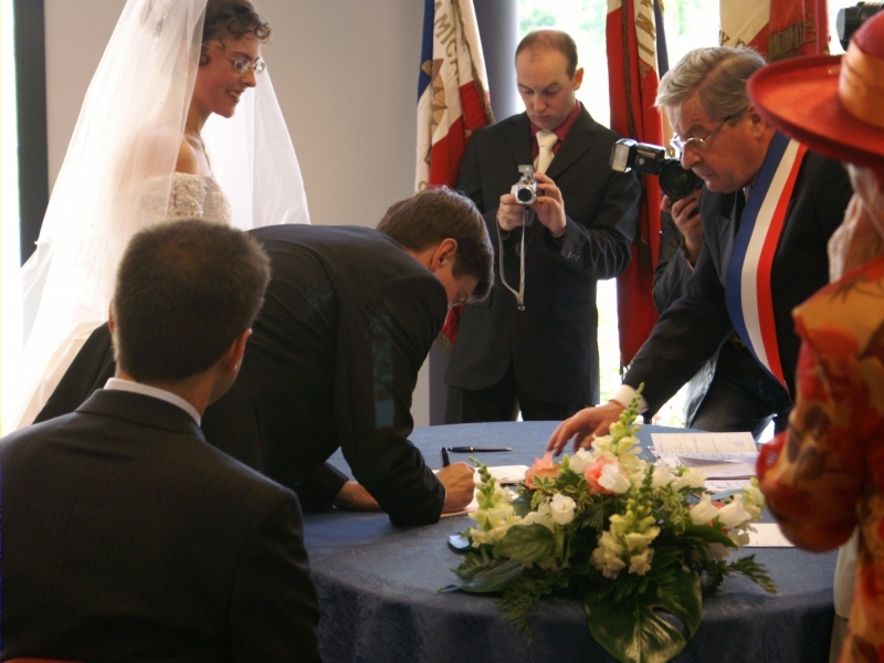 Signature du mari&eacute;